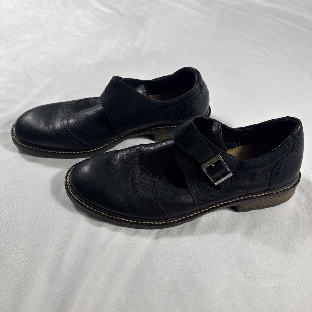 NAOT Shoes 43 EU/US 10 Black Evidence Faux Buckle Strap Oxford‎ Israel Made